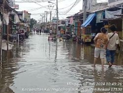 Banjir Akibat Intensitas Curah Hujan Tinggi Redam Pemukiman Villa Kencana Cikarang