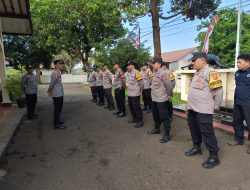 Kapolsek Purwadadi Pimpin Apel Kesiapan Pengamanan RI 2 Yang Akan Melintasi Dari Sumedang -Indramyu Menuju Bogor