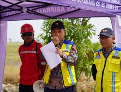 Ditandai Pembukaan Pintu Air BSI 17 Rawamekar Layanan Pasokan Air Untuk Petani Sudah Mengalir