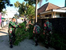 Koramil 1001 Sumedang Melaksanakan Kerja Bhakti