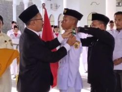 Bupati Beri Selamat dan Doakan Sukses Saat Kukuhkan 70 Paskibra Labusel 2024