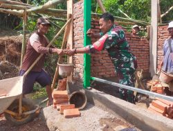 Babinsa Desa Koranji Laksanakan Pendampingan Pembangunan Rumah Pompa Air Pertanian di Dusun Kadalangan