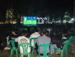 Hiburan Rakyat! Nobar Persib VS Persik Kediri di Koramil 0508/Purwadadi Satukan TNI dan Masyarakat
