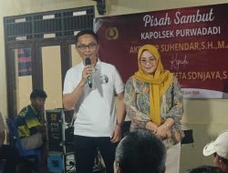 Haru dan Penuh Kekeluargaan, Polsek Purwadadi Gelar Pisah Sambut Kapolsek 