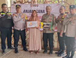 Dalam Rangka Memperingati HUT Bhayangkara Ke-80 Kapolsek Patokbeusi Beserta Anggota Melaksanakan Giat Anjangsana Kepada Purnawirawan Dan Warakawuri Polri