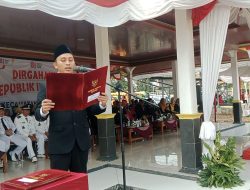 Anggota DPRD Subang Praksi PKB Bacakan Teks Proklamasi Pada HUT RI Ke-81 Patokbeusi